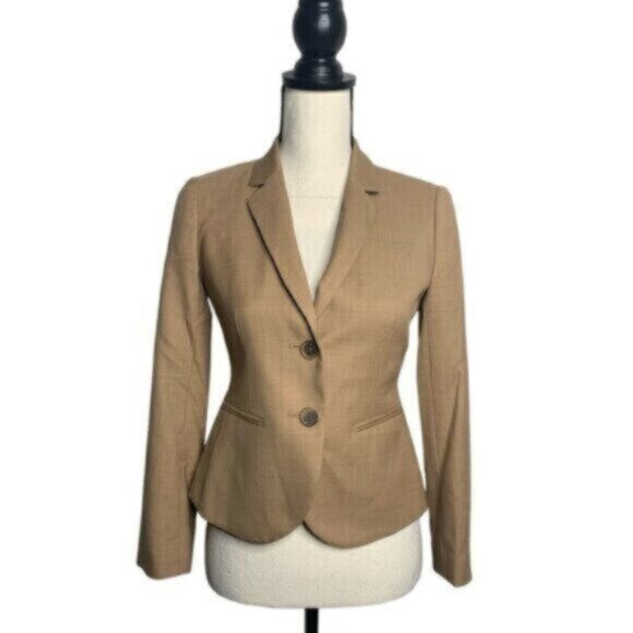J. Crew Tan Wool Single Breasted Blazer - Picture 3 of 13